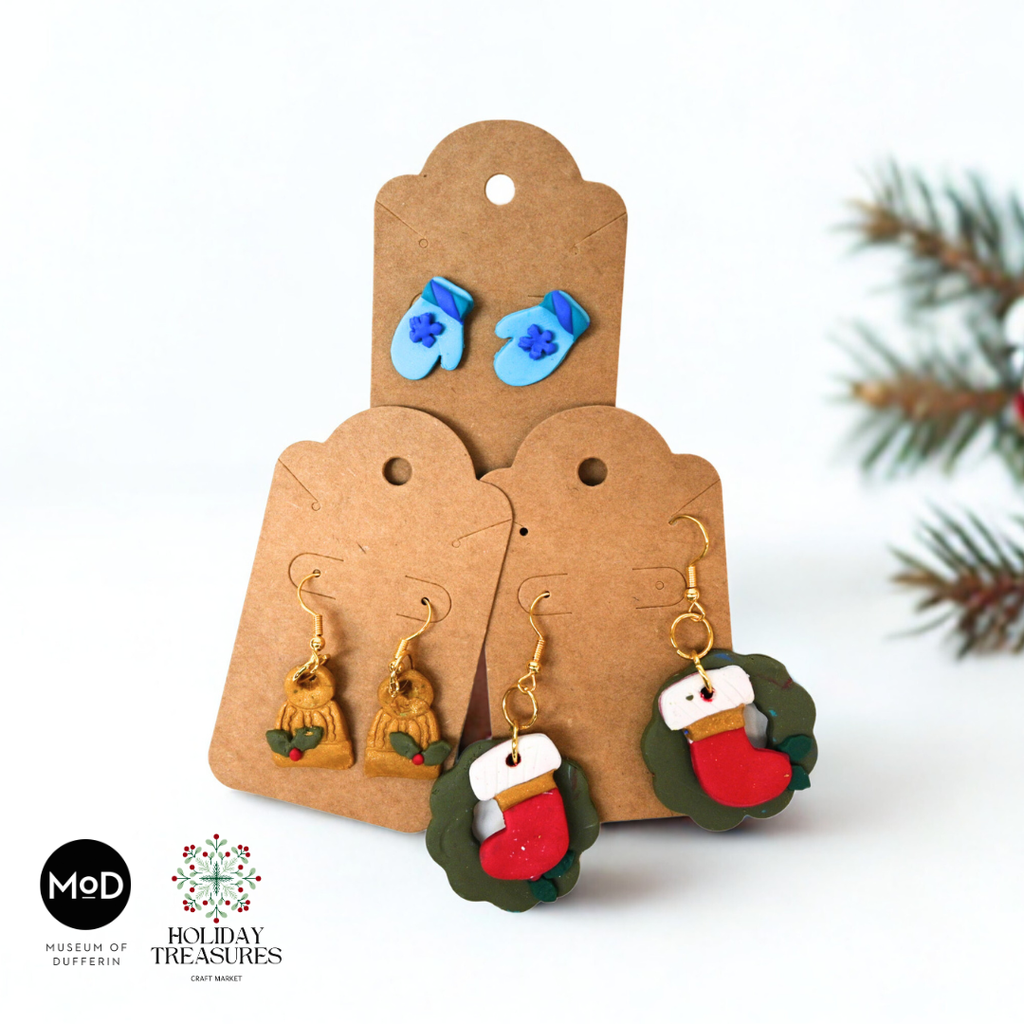Holiday Treasures Polymer Clay Earrings Workshop - 7 Dec 2025