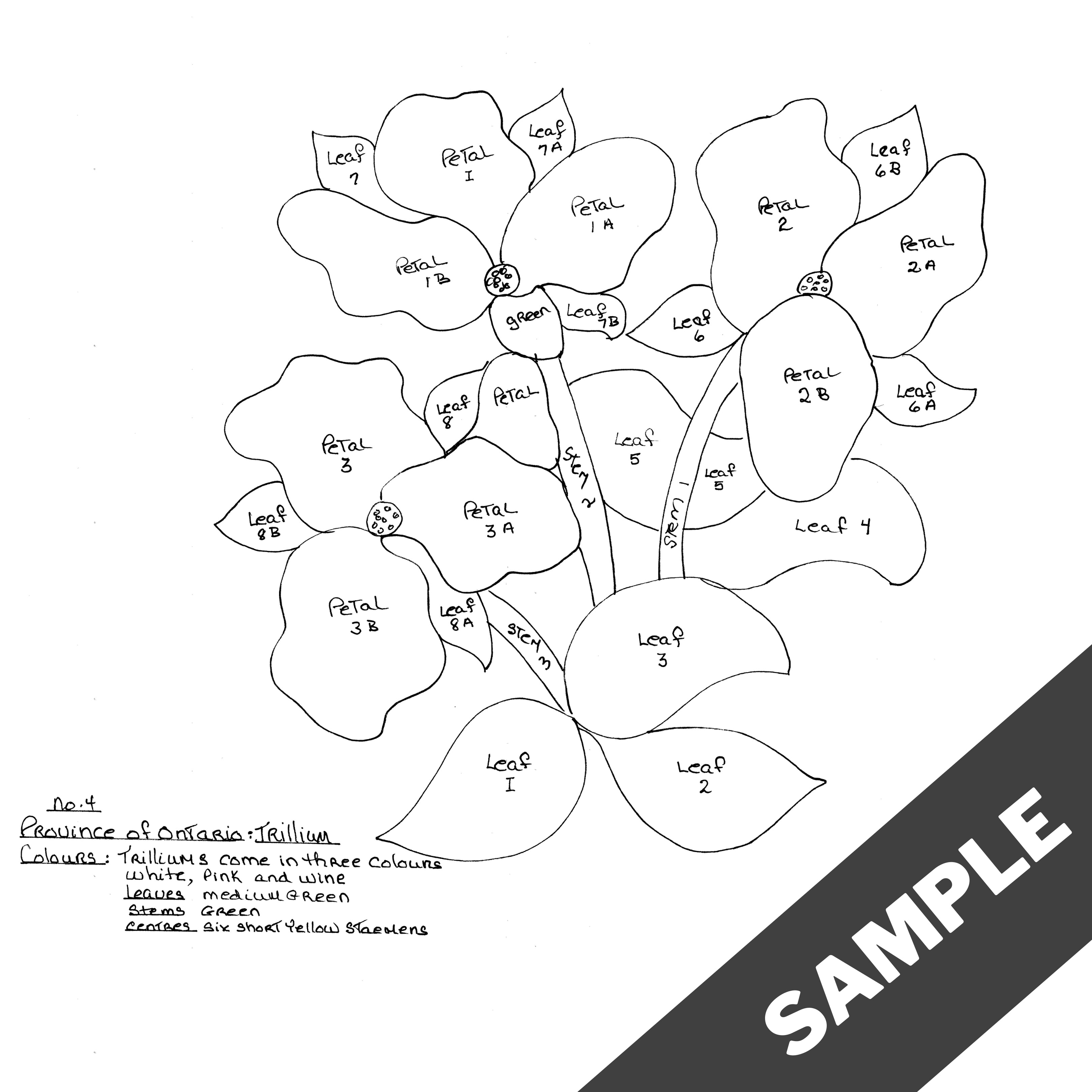 Canadian Provincial Wildflower Quilt - Digital Download